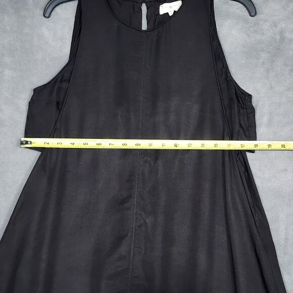 Lou & Grey Sleeveless Maxi Dress Built in Tank Bra Black Size Medium - Picture 14 of 14